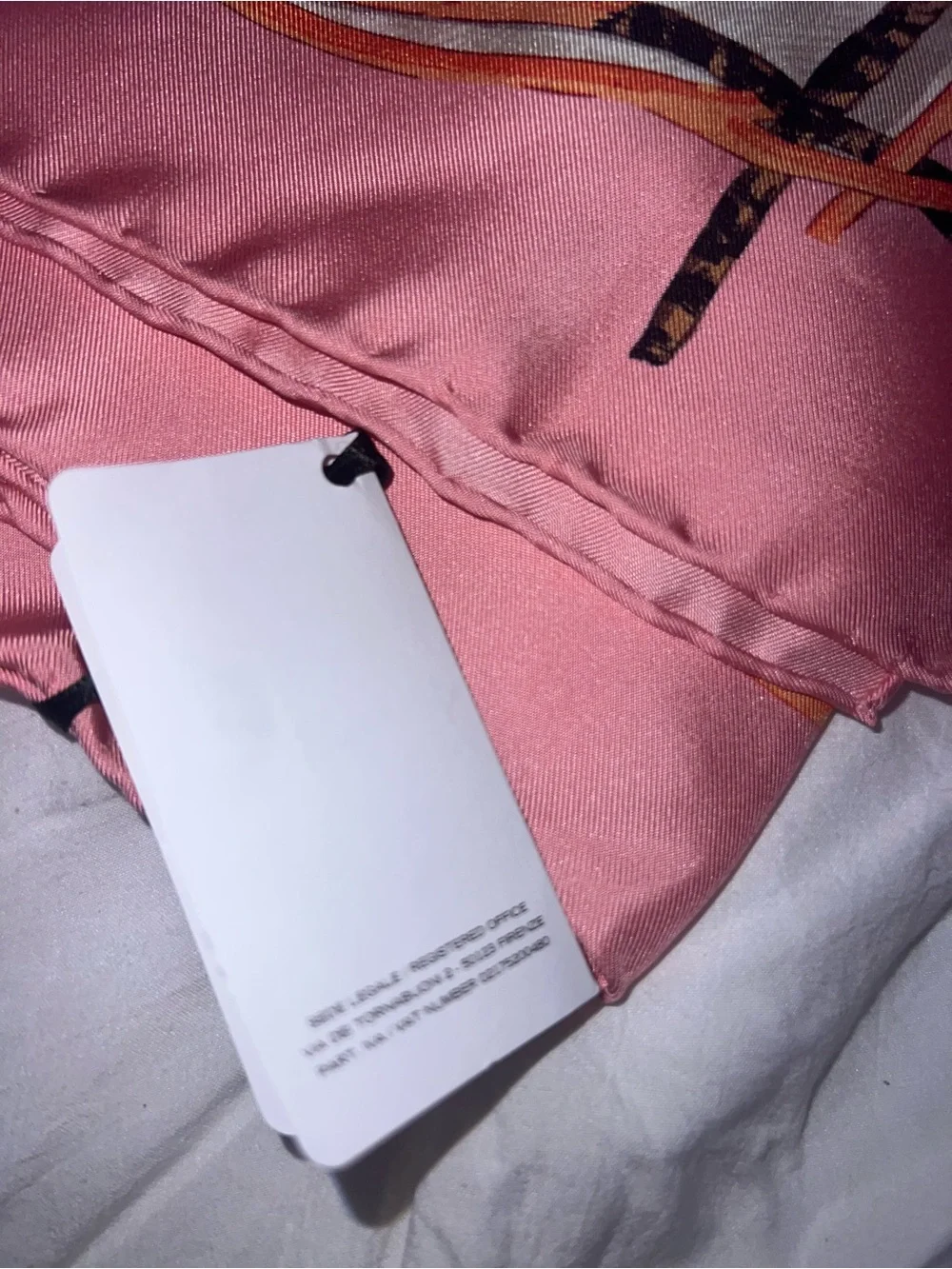 Salvatore Ferragamo Pink Silk Bandeau with Floral Accent